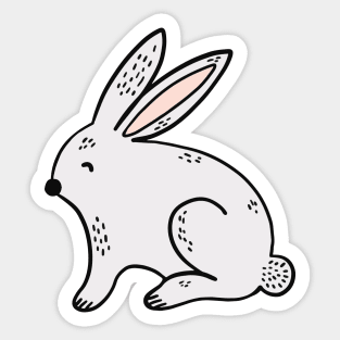 Rabbit vector illustration Sticker